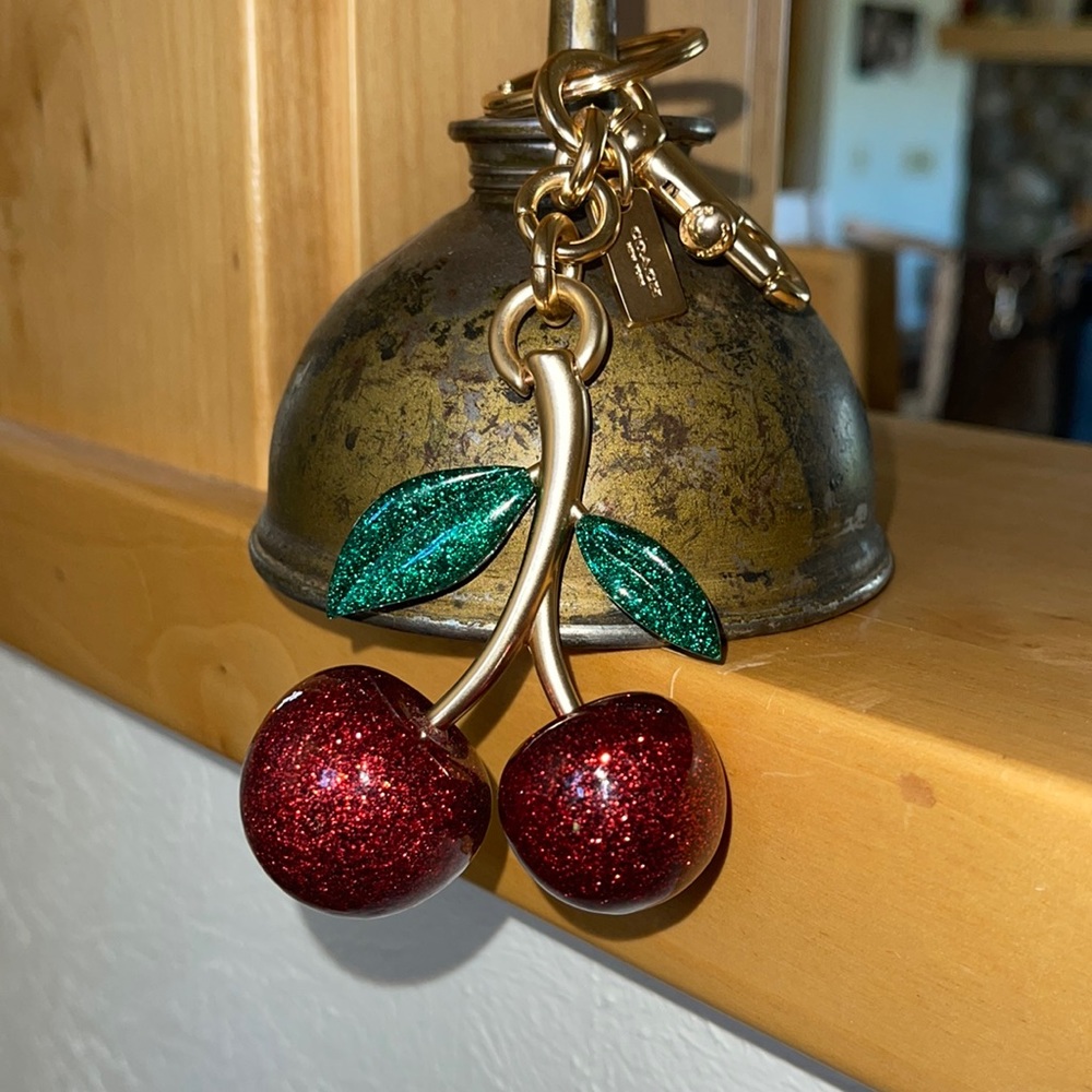 NWOT COACH Resin Cherry Bag Charm